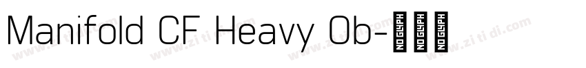 Manifold CF Heavy Ob字体转换 Manifold CF Heavy Ob字体转换